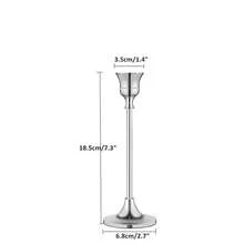 1/3 chân nến kim loại phong cách châu Âu sáng tạo cổ điển, thiết kế đơn giản, trang trí đám cưới, tiệc bar, phòng khách, trang trí phòng ăn - Bạc - Xem 12