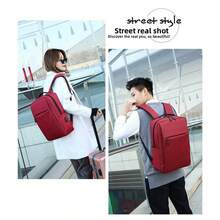 Mochila antirrobo impermeable con puerto de carga USB, mochila de viaje grande para hombres, mochila para la universidad y negocios con cerradura de huella digital, de tela Oxford, regalo perfecto para trabajo y escuela en la temporada de regreso a clases formal/de negocios - Azul - Ver 11