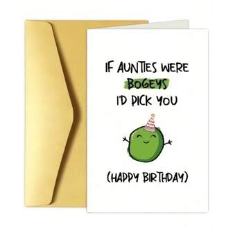 幽默的“如果姑姑是妖怪，我会选你”生日贺卡，送给姑姑/姨妈——侄子/侄女的完美礼物