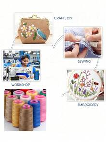 1200meters 203 Jeans Sewing Machine Thick Line 3 Strand Thread Tent Umbrella Thread Thick Wiring Denim Line Sewing Thread - Multicolor - View 6