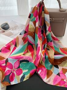 1pc 70cm X 70cm Fashion Versatile Multifunctional Scarf, Elegant Colorful Printed Silk Scarf, Shirt Accessory Neck Wrap