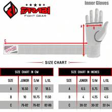 Guantes híbridos para levantamiento de pesas, gimnasio, fitness, entrenamiento, boxeo, artes marciales mixtas, muay thai, gimnasio, entrenamiento, guantes interiores de gel, guantes sin dedos, guantes y guantes de protección para la mano. - Azul / Patchwork - Ver 4