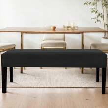 Milk Silk Bench Cover,Rectangular Stretch Square Ottoman Covers Slipcover Rectangle Washable Foot Stool Cover Thick Storage Protector With Elastic Bottom,Stretch Dining Room Bench Slipcovers - Multicolor - View 7