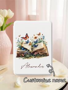 Ayotu 1pc Customized Name Text Design Protective Case, Compatible With Kindle Paperwhite 6 2024 (7 Inch) / Kindle 11th Gen (2024) 6 Inch, Kindle 10th Gen (2019), Clara Bw, Vintage Bookshelf Design E-Reader Protective Case, Kindle Accessories, Kindle Protective Case, Auto Sleep/Wake, Comfortable Material, Magnetic Design, Anti-Drop, Suitable As Birthday/Holiday Gift. - Multicolor - View 30