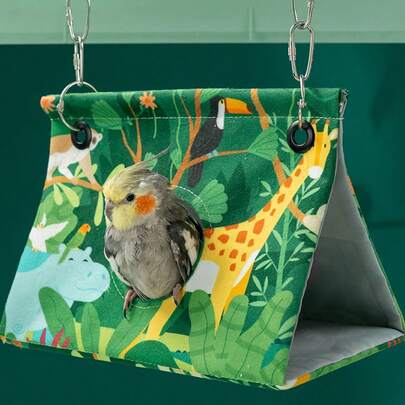 ARC ARCE Hanging Bird Nest Sleeping Pad, Parrot Sleeping Hammock Pad, Tiger Striped Phoenix Triangle Tent, Peony Bird House Small Pet Nest