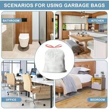 Small Trash Bags 4 Gallon, TearFree Garbage Bags With Drawstring, Unscented White Trash Bags, 60 Count - 15 Gal - 33 Số lượng - Xem 7