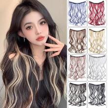 Fashion Color Party Highlights Clip On Wig For Women, Multi Color Multi Card Curly Hair, High Temperature Resistant Synthetic Wig, Suitable For Music Festivals, Carnival Parties, Halloween, Christmas