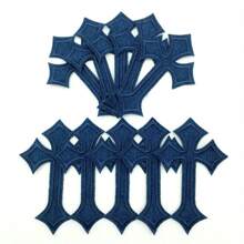 10 Pcs Cross Design Medieval Gothic Sewing/Ironing On Patches, Decals On Clothes, Dresses, Hats,Jeans, Repair DIY Accessories - Multicolor - View 11