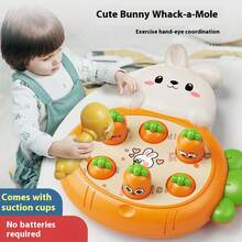 1 件儿童兔子打地鼠玩具，卡通胡萝卜打游戏机，幼儿益智玩具，完美的生日/节日/万圣节/圣诞节礼物 - 彩色 - 查看 6