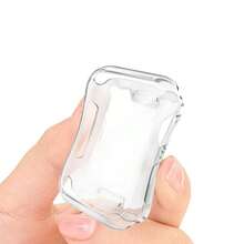Capa transparente para Relogio applewatch  49mm 45mm 41mm 44mm 40mm 46mm 42mm protetor de tela capa completa tpu amortecedor watch série 10 9 8 7 se 6 5 4 - Transparente - Visão 5