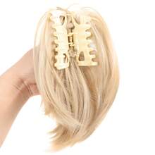 Synthetic Claw Clip In Ponytail Hair Extensions Diy Hairpiece Hair Bun Fake Blonde Hair False Pigtail For Women