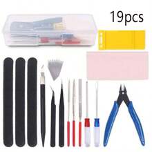 13pcs/19pcs/29pcs Model Building Tool Kit, DIY Model Assembly Auxiliary Tool Set, Modeler's Basic Tool Craft Kit, Suitable For Toy Model Building, Architectural Model, Toy Car Model Construction Tool Set - Multicolor - View 3