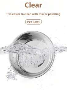 Tazón de acero inoxidable para gatos, tazón para perros, tazón para mascotas, suministros para mascotas, fácil de limpiar, forro para tazón de mascotas, comida para gatos, cuenco para comida de perros