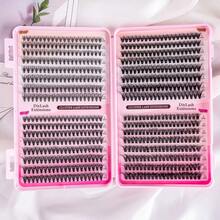 DIY 800/640 Eyelash Extension Set 50D+60D+80D+100D Large Volume Combination Eyelash Set Single Eyelash Bundle 10-16mm Thick D Curling Single Eyelash Set, Mini Travel Portable Thick Eyelash Bundle, With DIY Extension Lash Clusters, Eyelash Clusters, Individual Eyelashes, Lashes, Fake Lashes - D - View 14