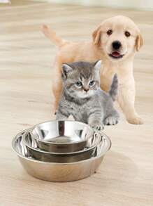 Tazón de acero inoxidable para gatos, tazón para perros, tazón para mascotas, suministros para mascotas, fácil de limpiar, forro para tazón de mascotas, comida para gatos, cuenco para comida de perros