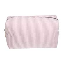 Women Durable Solid Color Cosmetic Bag For Vacation Camping Gym Travel - Pink - View 1