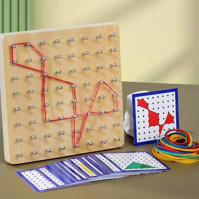 1 Bộ bảng chốt Montessori. Bảng chốt hình học sáng tạo. Nhận biết hình dạng cho trẻ mẫu giáo, Đồ chơi phát triển nhận thức giáo dục sớm, Trò chơi giáo dục bằng gỗ cho trẻ em, Trò chơi giáo dục thể thao kỹ thuật sáng tạo cho trẻ em, Trò chơi thể thao giáo dục sớm (Bộ trang trí)
