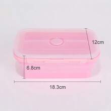 Collapsible Silicone Food Storage Container, Leftover Meal Box For Kitchen, Bento Lunch Boxeree, Microwave, Dishwasher And Fre Safe. Foldable Design Saves Your Space - Picture Color - View 12
