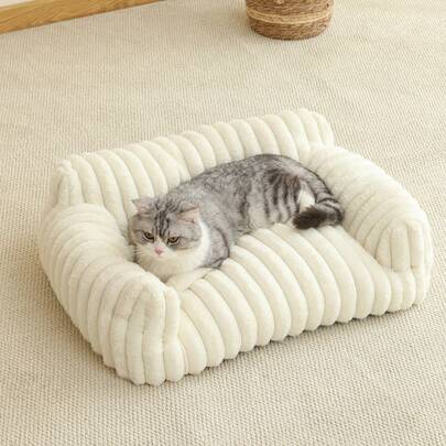 1 件舒适猫沙发，可爱柔软猫窝，猫屋，透气猫床，睡篮，适合小型、中型和大型猫，四季使用