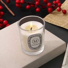 Portacandele in vetro trasparente con candela in cera di soia, aroma fragrante, decorazione per la casa, adatto per San Valentino, Ringraziamento