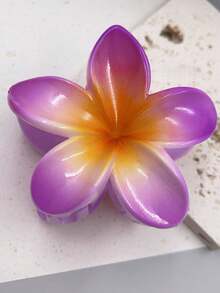 1个/5个/8个装芙蓉花/夏威夷花休闲ABS塑料（ABS树脂）2025新款夏威夷鸡蛋花百合花发夹，时尚简约发爪，流行鸡蛋花发饰，适合假日、旅行、派对、生日、办公室、海滩等场合，时尚发爪夹，秋季配饰，秋季发夹，冬季配饰，适合度假装扮，女士夏季 - 彩色 - 查看 13