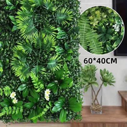 Pannelli da parete verdi artificiali disponibili in confezioni da 1, 5 o 10, ciascuno di dimensioni 60*40 cm - design realistico del prato per decorazioni interne/esterne, ideale per case, giardini e patii, uso in tutte le stagioni, non richiede alimentazione, decorazione interna ed esterna | pannelli da prato realistici | materiale plastico, decorazione in erba artificiale - decorazione da giardino, decorazione da esterno