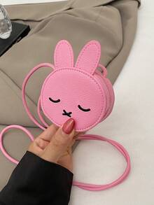 1个可爱女孩精致高端卡通兔子迷你斜挎包，带有小熊图案，时尚清新亮丽的颜色，青春迷人的女孩风格，可斜挎，可调节肩带，休闲又不失时尚，适合外出，也是送给朋友的好礼物。 - 卡通迷你斜背包 - 查看 13