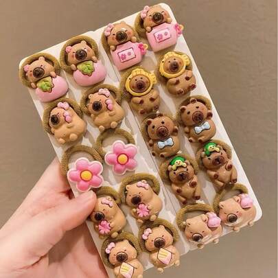 10/20 件女孩彩色可爱发圈发饰