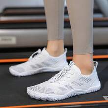 Lace-Up Fitness Gym Outdoor Women's Casual Sports Shoes, Comfortable Low-Top Walking Shoes, Casual Running Shoes, Mesh Hollow Breathable Unisex Sneakers