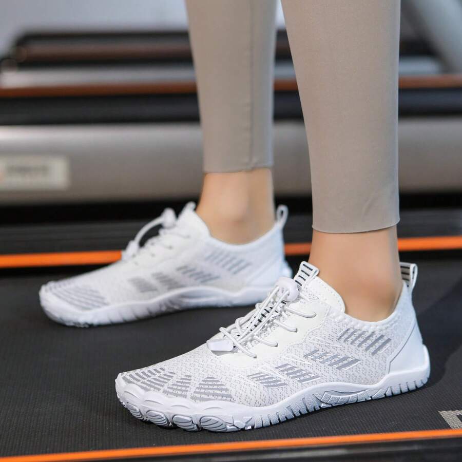 Lace-Up Fitness Gym Outdoor Women's Casual Sports Shoes, Comfortable Low-Top Walking Shoes, Casual Running Shoes, Mesh Hollow Breathable Unisex Sneakers