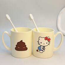 Sanrio 1 pieza Taza de enjuague de Hello Kitty de Sanrio de 350ml, taza linda y de moda, de vuelta a la escuela