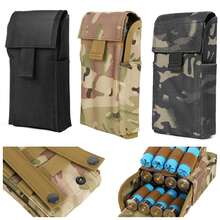 Portacargador táctico de 25 rondas calibre 12, portacartuchos de munición, soporte de balas para pistola de airsoft, accesorios de caza para rifle - Gris Oscuro - Ver 3