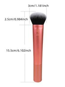 Real Techniques 专业粉底刷，均匀无痕上妆，浓密刷毛，易于晕染，橙色，1支装 - 橘色 - 查看 8