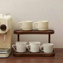 1 件 2 层杯架收纳架，桌面咖啡杯茶杯展示架