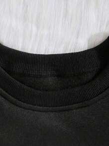 1pc Women's Fashion Witch Graphic Casual Crew Neck Sweatshirt, Women's Daily Sports Style Fashionable Hoodie, Gift For Family, Customized Photo Style