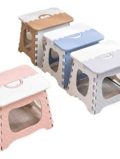 Banqueta Banquinho Dobrável De Plástico Resistenteparaviagem