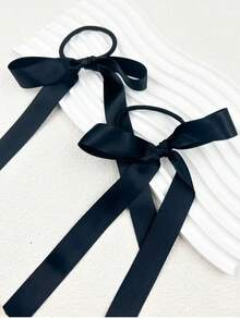 6 件女士时尚多色蝴蝶结发圈、芭蕾舞者丝带发带、简约发带、甜美发饰、丝带仙女辫子、适合日常使用、可爱、马尾辫夹、发圈、发绳、弹性发带、居家美容女士配饰礼品、头饰 - 彩色 - 查看 2
