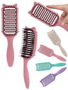 卷发梳 Candybrush 卷发定型梳，适用于女士、男士、干湿发质，可顺滑、定型和定型卷发，适合返校季、旅行度假必备品、女士发饰 - 彩色 - 查看 3