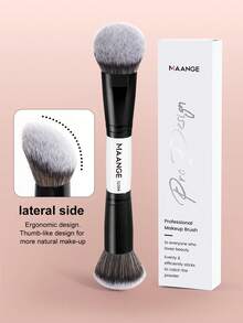 MAANGE 1/2/5/7/8/10/12支装柔软双头多功能化妆刷套装,包含面部刷、散粉刷、腮红刷、遮瑕刷、轮廓刷、鼻影刷、眼影刷、细节刷、粉底刷、高光刷。高品质合成刷毛,经久耐用,适合日常面部彩妆,可用于液体、膏状和粉状产品。可用于点彩、晕染和洁面。美容化妆配件,送给女性和女孩的绝佳礼物,赠品,专业化妆刷,全套化妆刷具。 - 黑與白 - 查看 9