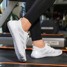 Lace-Up Fitness Gym Outdoor Women's Casual Sports Shoes, Comfortable Low-Top Walking Shoes, Casual Running Shoes, Mesh Hollow Breathable Unisex Sneakers