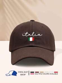 1pc Italia Italy Flag Print Sun Hat, Casual Adjustable Visor Hat, Fashion Versatile Sunscreen Gift For Family, Vacation - Baseball Cap - View 7