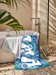 1PC Personalized Custom Beach Towel With Text Design, Customized With Your Name. Perfect For Use On The Beach, By The Poolside, And During Beach Vacations. This Multifunctional Beach Towel Is Ideal For Outdoor Beach Activities, Travel, And Provides Comfort When Lounging, Sunbathing, And Relaxing. A Unique Gift For Her, Him, Mother, Father, Girlfriend, Boyfriend.