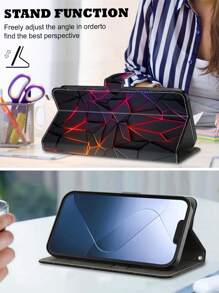 GLANDOTU PU 皮革钱包式手机壳，带卡槽，支架，适用于各种手机品牌和型号，防水防震防摔防刮全覆盖