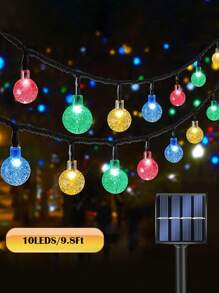1 Set Solar Powered 100 LED Lights, 600mAh Ni-Battery, Metal & Plastic, Versatile Holiday Lighting For Wedding, Birthday, Anniversary, Graduation, Mother's Day, Camping, Thanksgiving, Valentine's Day