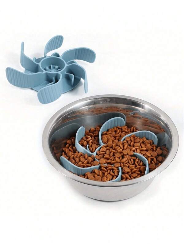 1 pieza Inserto de tazón de perro de silicona de alimentación lenta - Diseño antideslizante y antigulping para ralentizar la alimentación de perros grandes, medianos y pequeños, promover hábitos de alimentación talla grande saludables - Fácil de limpiar, apto para lavavajillas - No requiere batería