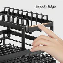 SIDIANBAN Double-Layer Dish Drying Rack, Kitchen Sink Dish Drainer, Drying Rack With Drainage Board, Detachable Bowl Rack, Kitchen Storage, Multifunctional Storage And Drainage, Sink Countertop Cup Holder