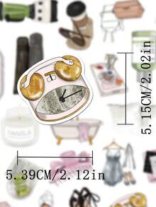 SCXXBSW 50pcs Clean Girl Cartoon Graffiti Stickers Decorative Water Cups Notebook Luggage Waterproof Stickers - Multicolor - View 4