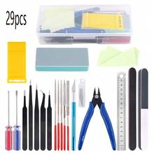 13pcs/19pcs/29pcs Model Building Tool Kit, DIY Model Assembly Auxiliary Tool Set, Modeler's Basic Tool Craft Kit, Suitable For Toy Model Building, Architectural Model, Toy Car Model Construction Tool Set - Multicolor - View 13