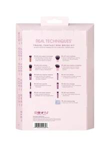 Real Techniques 11件套旅行梦幻迷你化妆刷套装，旅行装化妆刷，包含粉底、眼影、散粉、腮红、修容和遮瑕刷，附赠化妆包，礼盒装 - 紫色 - 查看 10