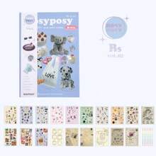 1入組混合圖案什錦貼紙書時尚多用途筆記本貼紙套裝適用於DIY工藝、裝飾、手帳